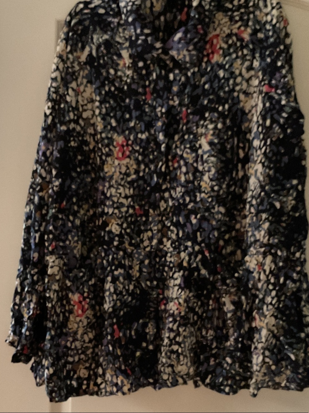 Comfy USA Navy Floral Button-Front Shirt